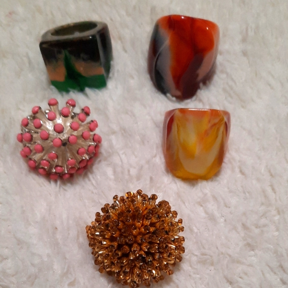 Colorful Statement Ring Set